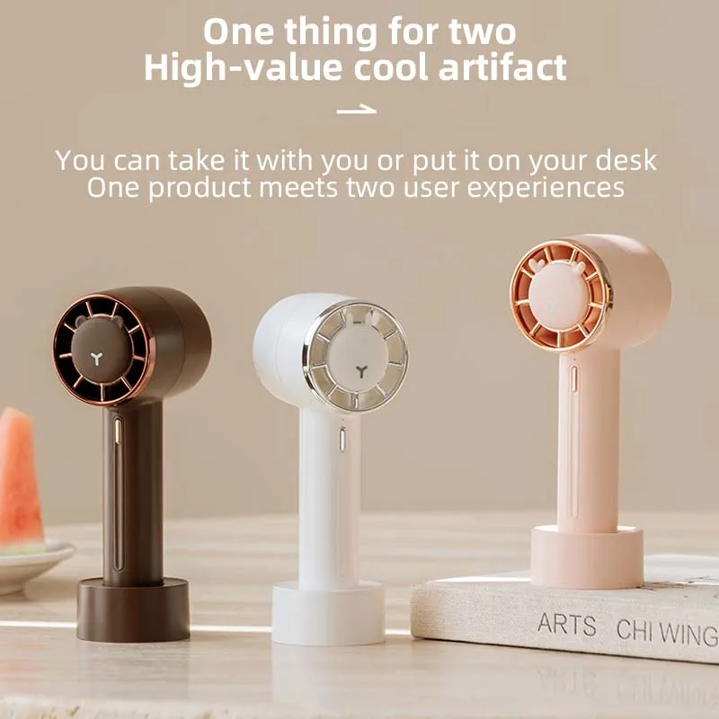 

USB Handheld Portable Mini Fan for Summer Air Conditioner 3 Gear Speed Fans Rechargeable Indoor Desktop Small Floor Standing