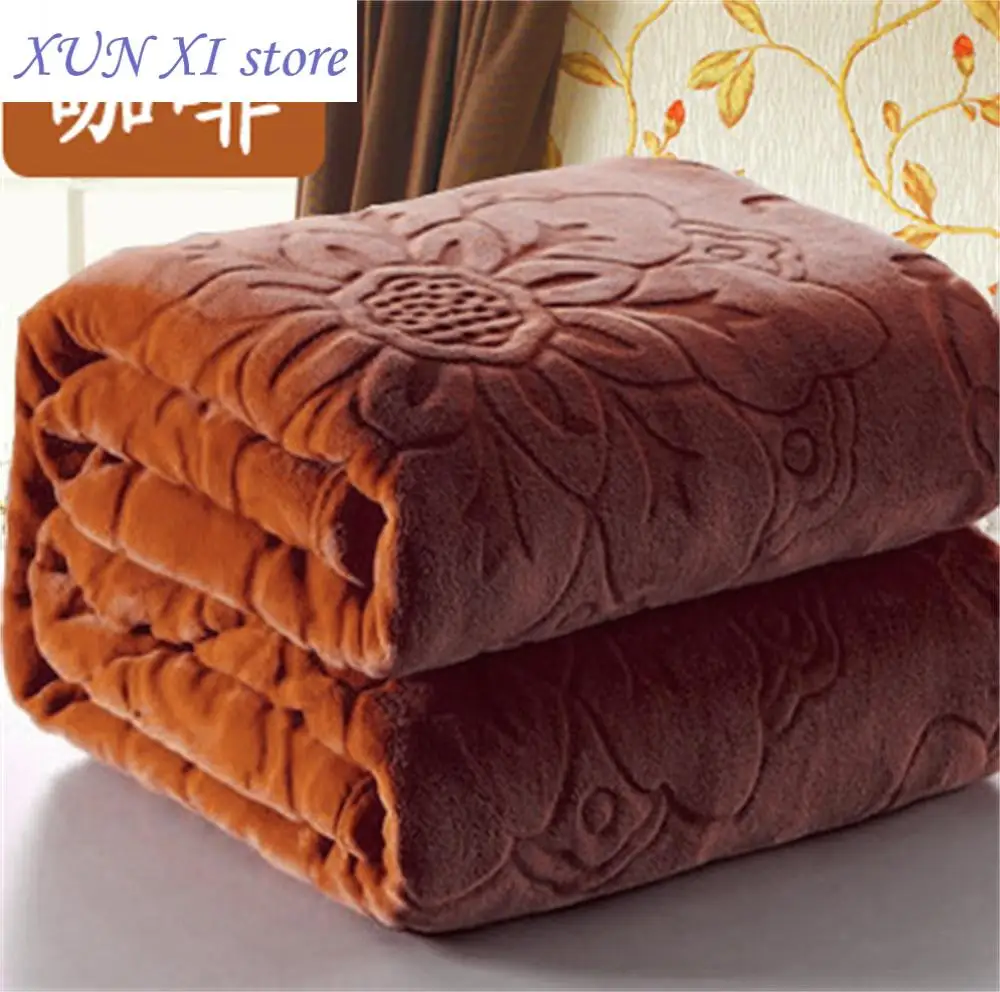 Новинка однотонное мягкое теплое бархатное одеяло осенне-зимнее покрывало для