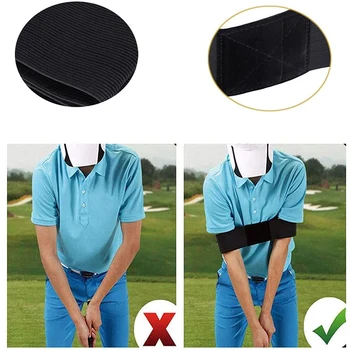 Hot Sale Professional Elastic Golf Swing Trainer Arm Band Belt Gesture Alignment Training Aid for Practicing Guide 3