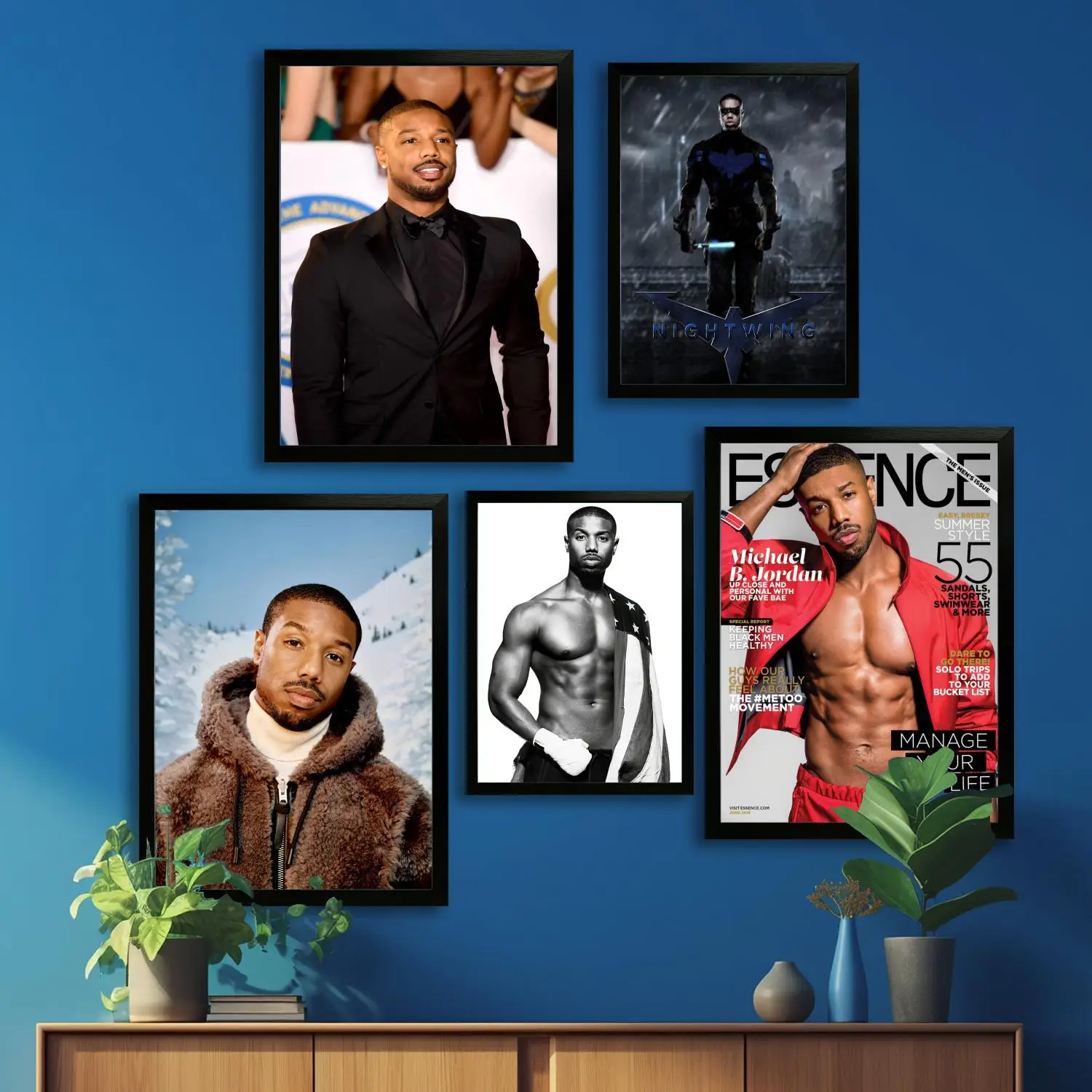 Плакат на холсте Мichael b Jordan и настенное искусство печать с изображением