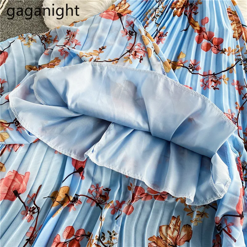 Женское шифоновое платье-трапеция Gaganight праздничное платье макси с цветочным