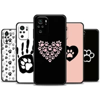 best friends dog paw phone case for xiaomi redmi note 11 10 9 8 pro 9s 8a 10s 11s soft cover for redmi note 8pro 10pro