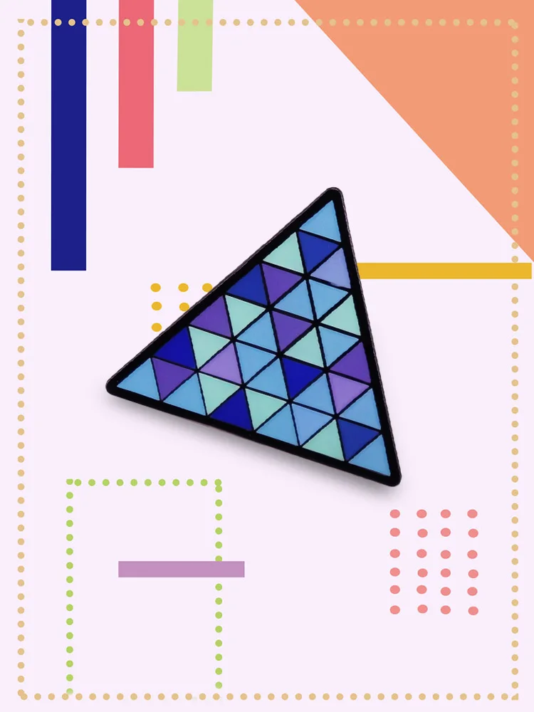 Брошь в виде человека из Детройта брошь под легендой треугольник конический