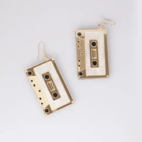 japanese womens three dimensional tape trend simple personality earrings