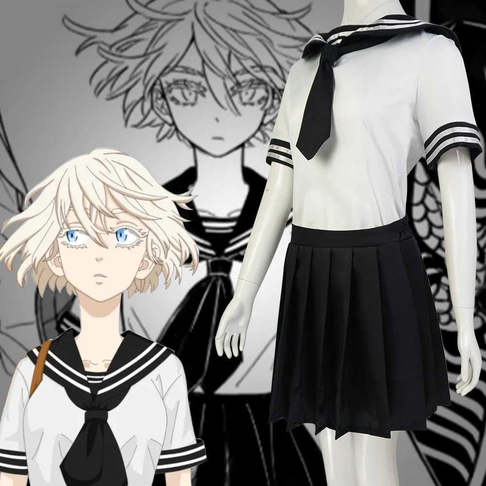 

Костюм для косплея из аниме «Токийский мстители», «сендзю кавараги», модный костюм с юбкой брахмана для девушек, женская школьная форма, пла...