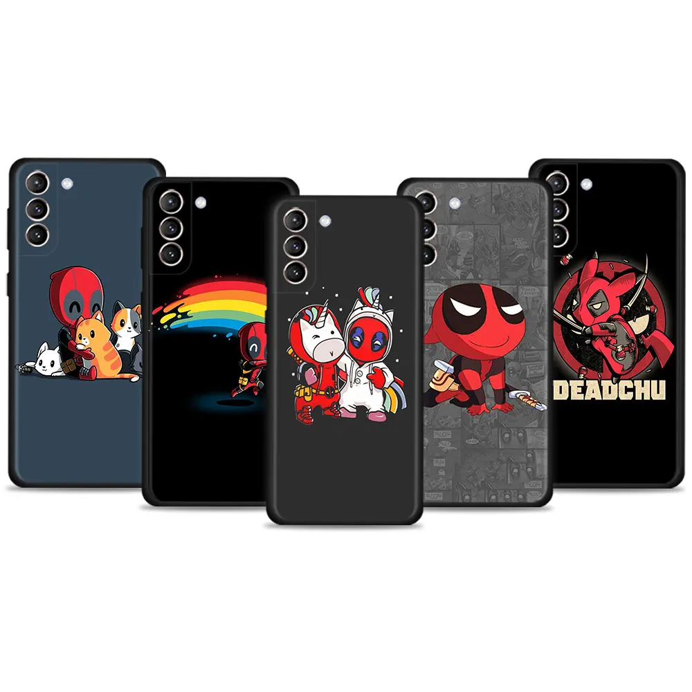 

Case For Samsung Galaxy S22 S21 Ultra S20 FE S10 S9 S8 Plus S10e Note 20Ultra 10plus Phone Cover Cute Deadpools Rainbow Unicorn