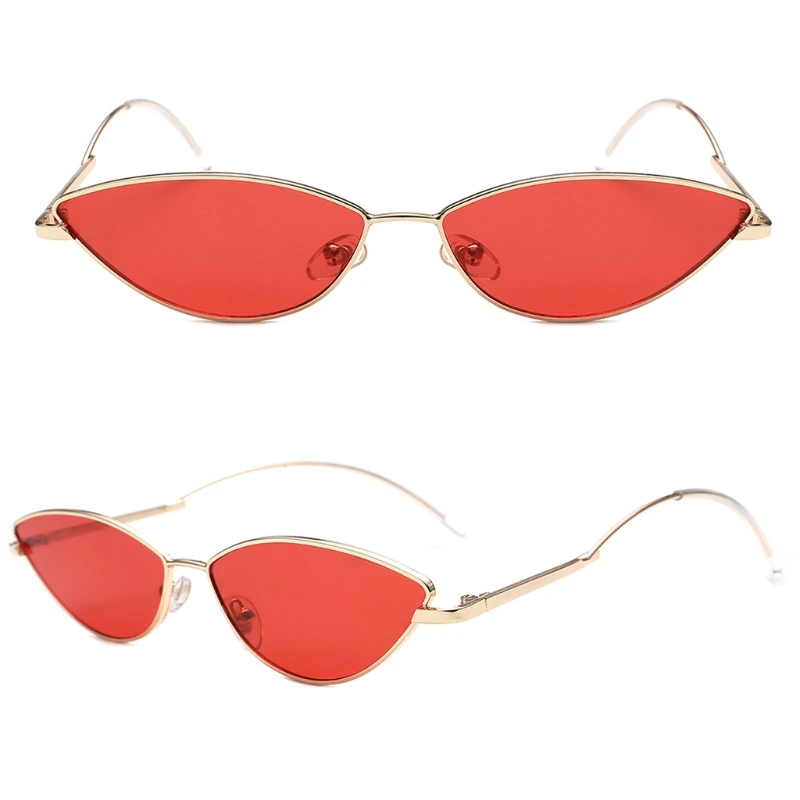 

for Cat Eye Sunglasses Metal Frame Women Shades Fashion Brand Designer Vintage
