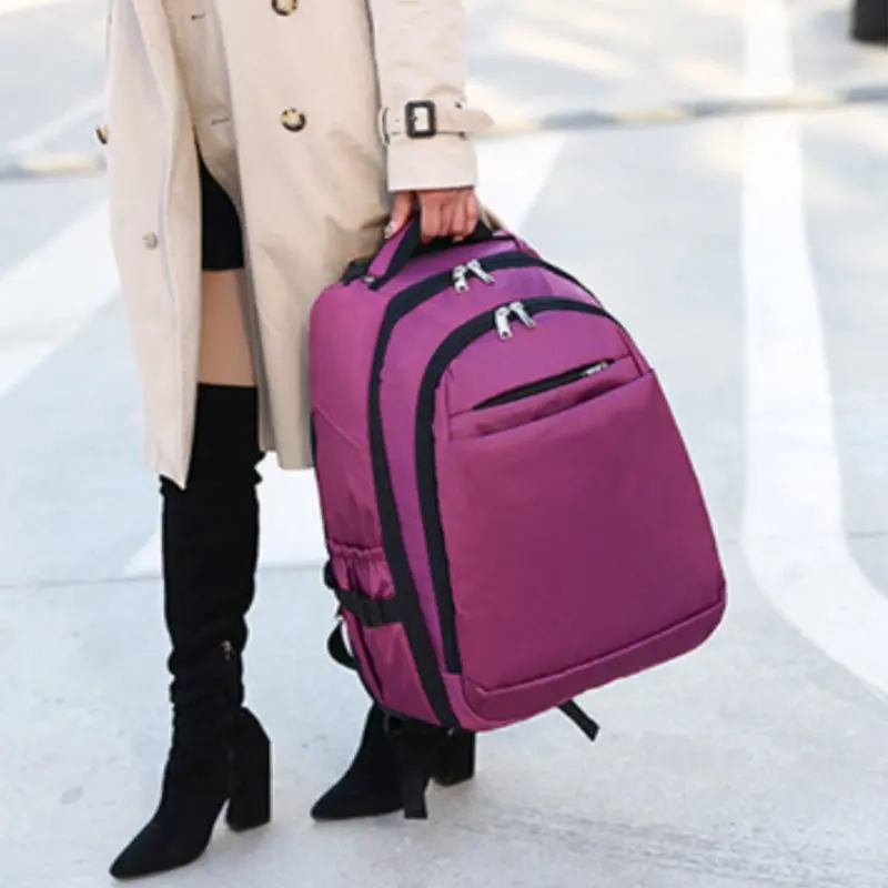 Rolling Backpack Wheeled Laptop Bag Trolley Luggage Suitcase Waterproof Durable for Travel Business College Student Fit for 20 i