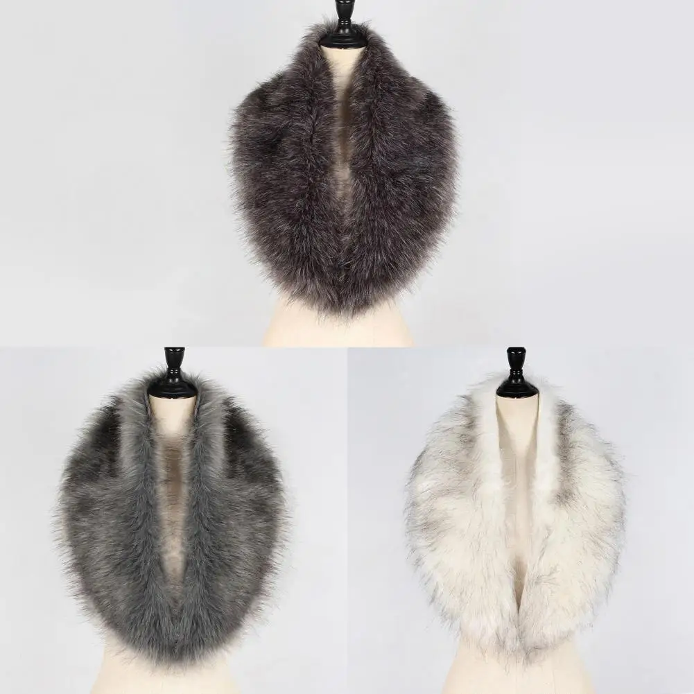 

Super Large Faux Fur Collar For Women Men Children Fur Scarf Winter Jackets Hood Warm Fluffy Fake Decor Winter Shawl Accessories