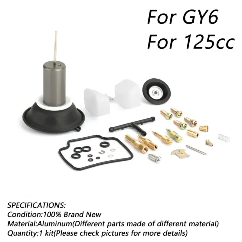 

Aluminum Repair Rebuild Kit Parts Carburetor For GY6 125CC ATV Go Kart Scooter Durable