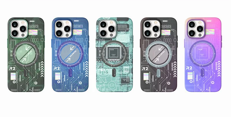 iphone 14 pro max case  Luminous magnetic attraction is suitable for iPhone 13 mobile phone case Magsafe technology  anti-fall12