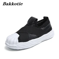 boys sandals 2022 summer kids sports running beach shoes grils fashion brand casual flats children breathable soft sole black