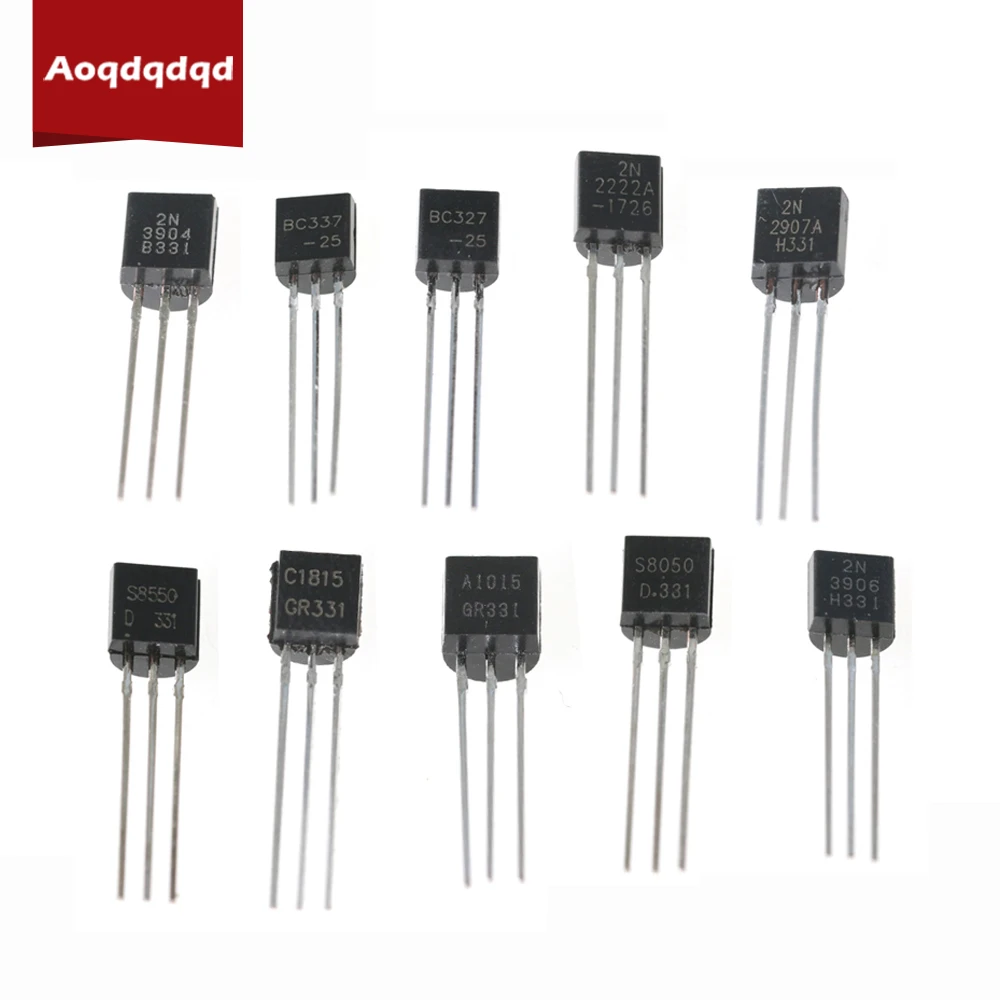 200 шт. транзистор BJT BC327 BC337 2N2222 2N2907 2N3904 2N3906 S8050 S8550 PNP NPN транзисторный переключатель