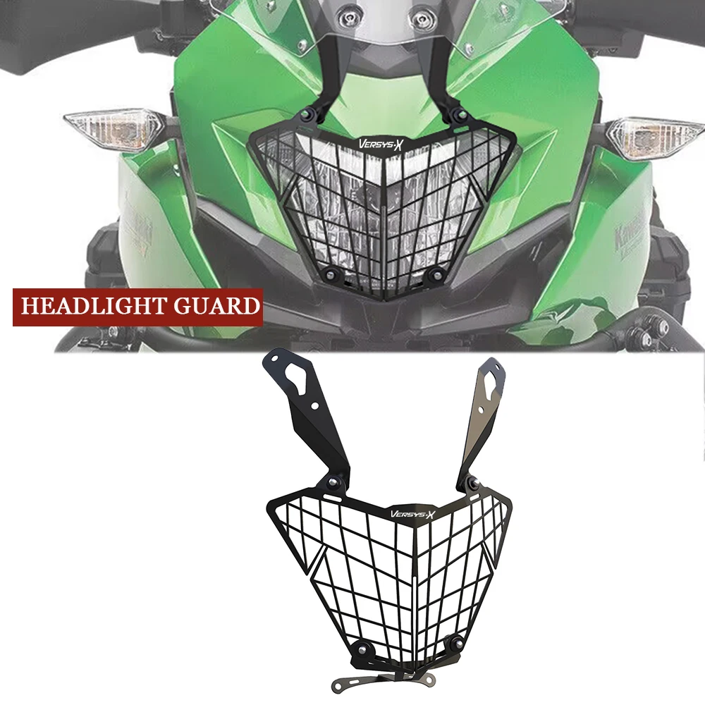 

Motorcycle Headlight Head Light Guard Protector Grille Cover For Kawasaki Versys X300 X250 VERSYS300 VERSYS250 VERSYS 300 250