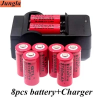 2700mah rechargeable 3 7v li ion 16340 batteries cr123a battery for led flashlight travel wall charger for 16340 cr123a battery