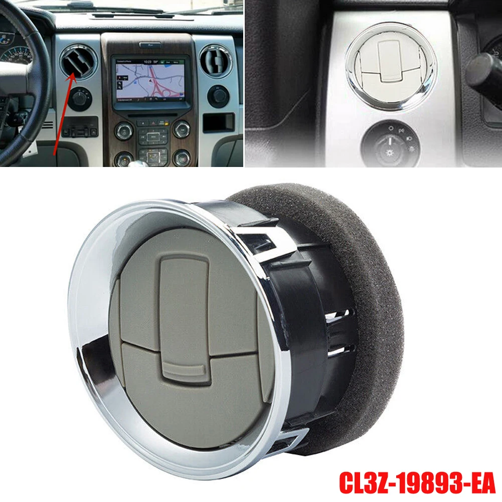 

New Plated Dashboard Air Vent AC Heated Louvre For Ford F-150 2009-14 CL3Z-19893-EA Auto Decoration Parts