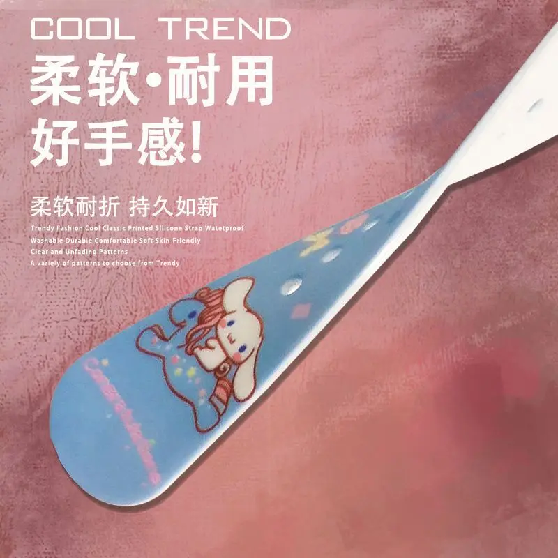 Kuromi Snoopy stitch Silicone Strap for Apple Watch Band 44  42 40 38 41 Bracelet IWatch Kawaii Solid Color Apple Watch 7 6 5 3