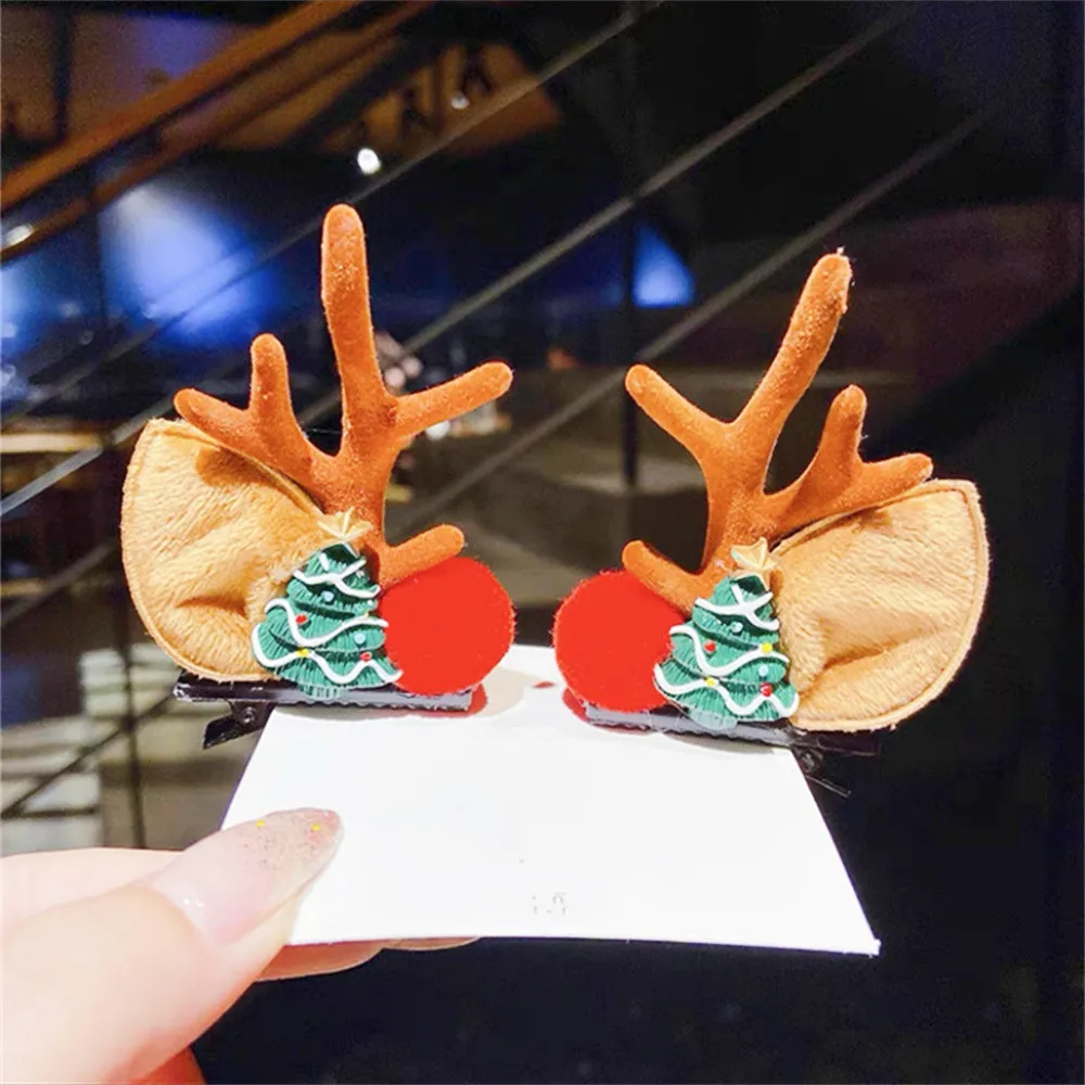 

Рождественские заколки для волос с милыми оленями, заколки для волос для женщин, девочек, Санта, снеговик, заколки, головные уборы, аксессуар...