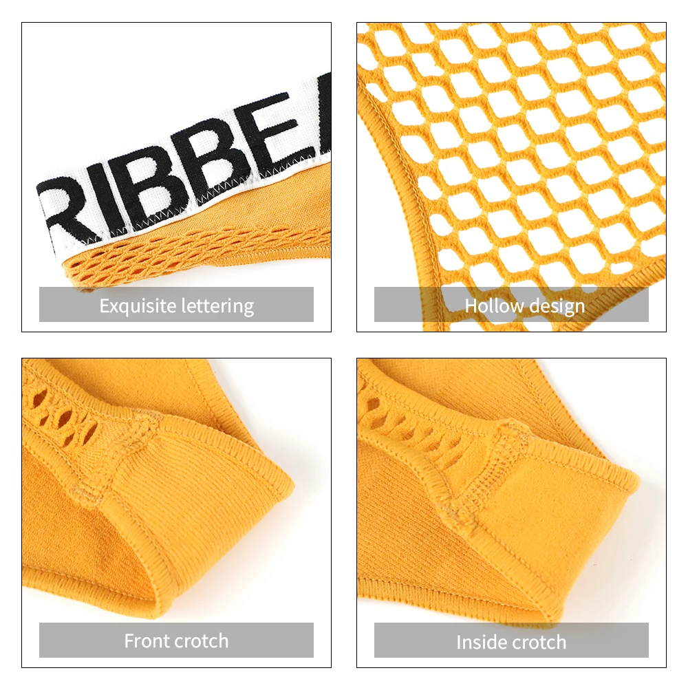 Сексуальные женские стринги Сетчатое нижнее белье дышащие G-стринги трусики для