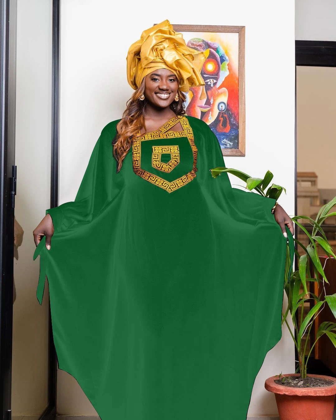 Свободный стиль Африканское платье для женщин вышитый дизайн женская одежда