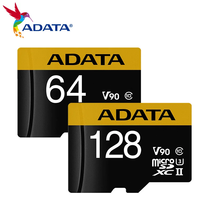 

ADATA SD Memory Card 64GB 128GB V90 U3 Micro SD Card Up to 275Mb/s Flash TF Card Class 10 Microsd Cartao de Memoria with Adapter