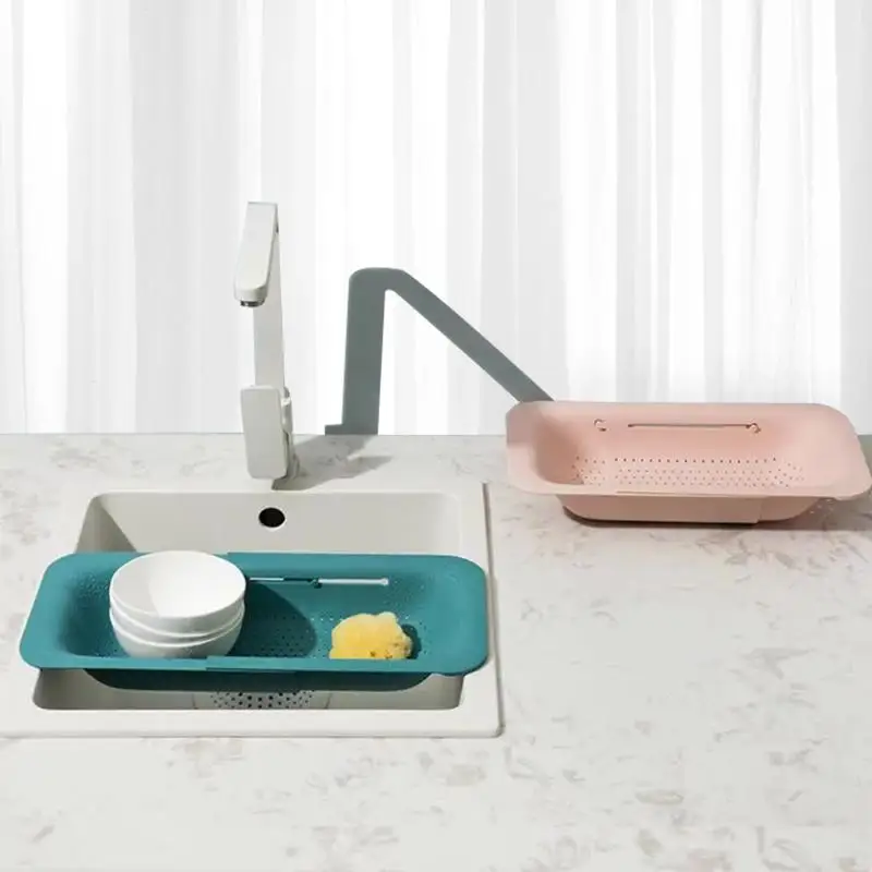 

Plastic Retractable Sink Drain Hanger with Drain Basket - The Ultimate Solution for Organizing and Maximizing Space in Your Kit
