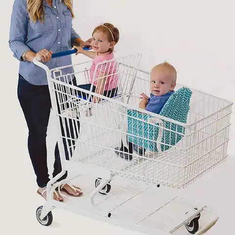Складная детская корзина для покупок, подушка, детское кресло, сиденье, коврик для супермаркета, корзина для покупок с ремнями безопасности ...
