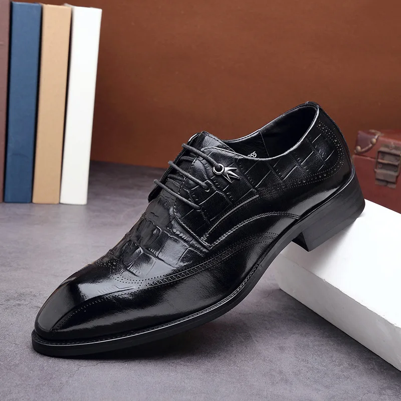 

First layer cowhide autumn leather shoes men's business formal men's leather shoes wedding shoes men