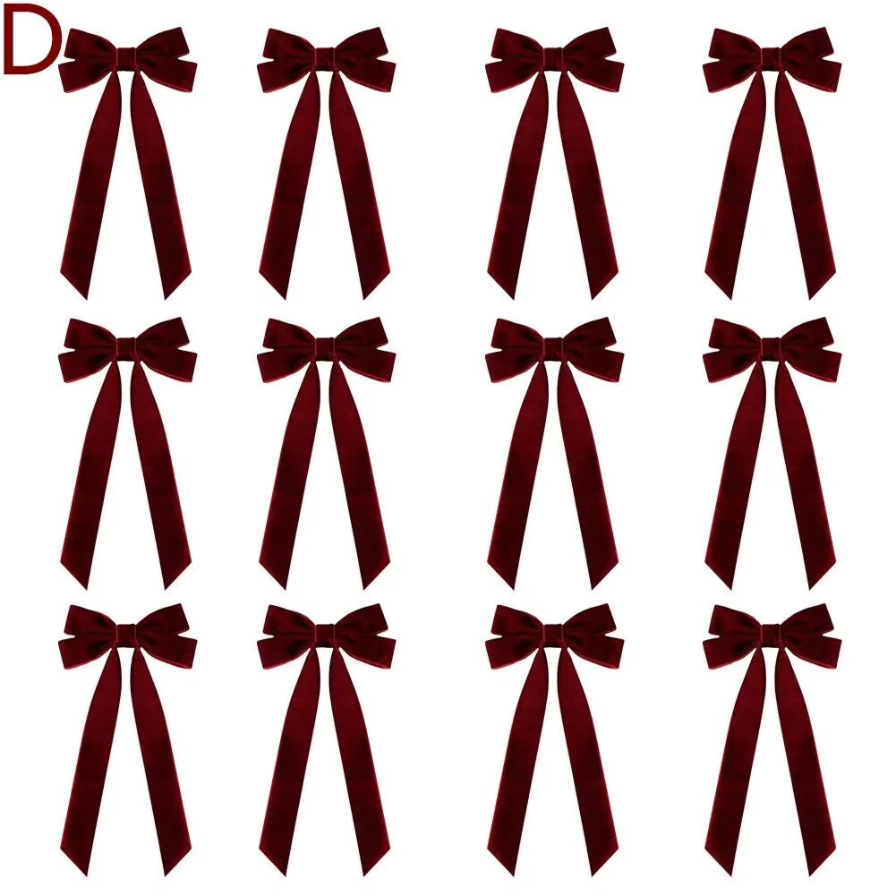 

Бархатные банты, красные, 12 шт.