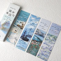 30pcspack cute reading cats bookmark for book kawaii stationery page mark reading tools school office supplies students gifts