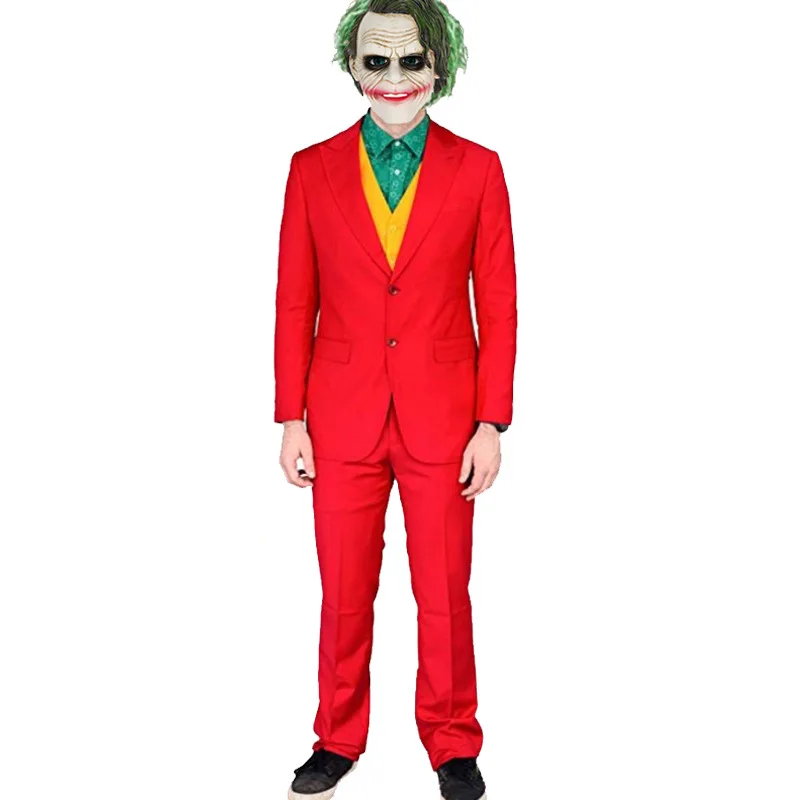Cosplay Costume Suit Movie Joker Outfits for Mens Kid Halloween Women The Dark Knight Joker Costume Red Jacket Full Sets Uniform