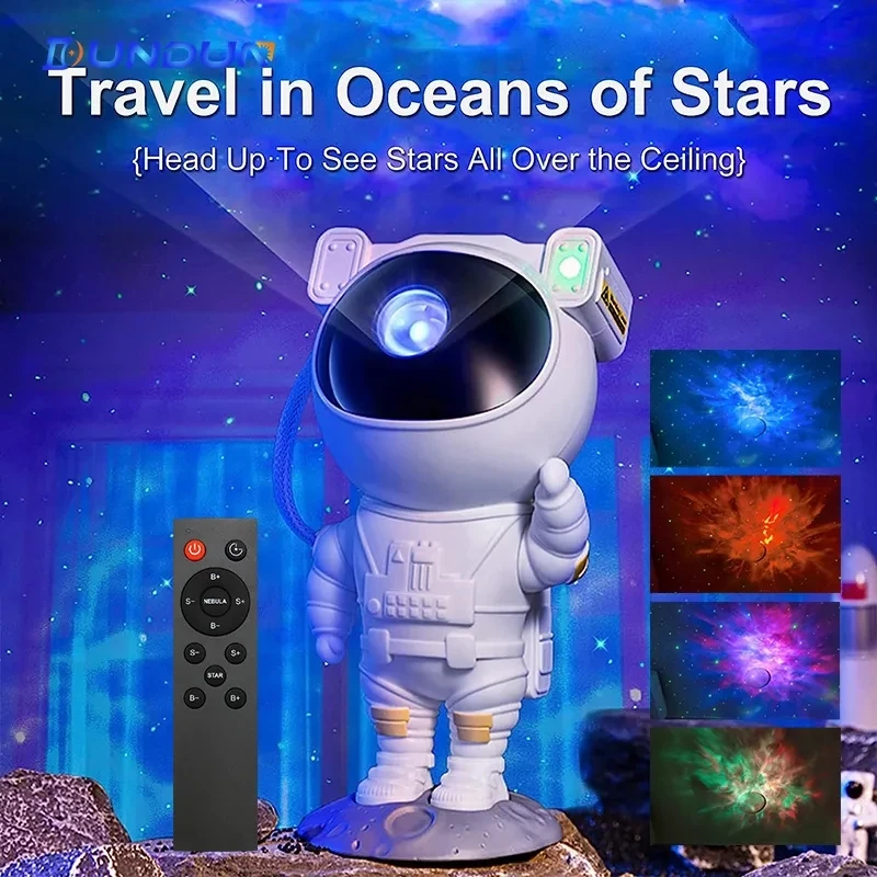 

Galaxy Projector Lamp Starry Sky Night Light For Home Bedroom Room Decor Astronaut Decorative Luminaires Children's Gift