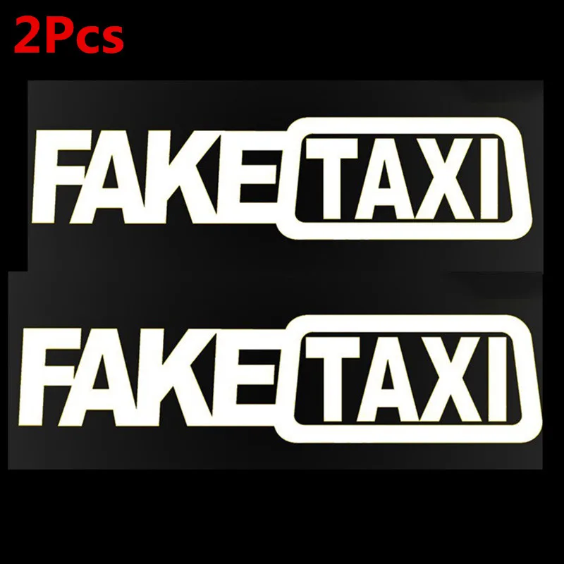

Забавная наклейка FAKE TAXI для автомобиля, наклейка FakeTaxi, эмблема, самоклеящаяся виниловая универсальная для BMW Ford Toyota VW Honda Kia Opel Kia