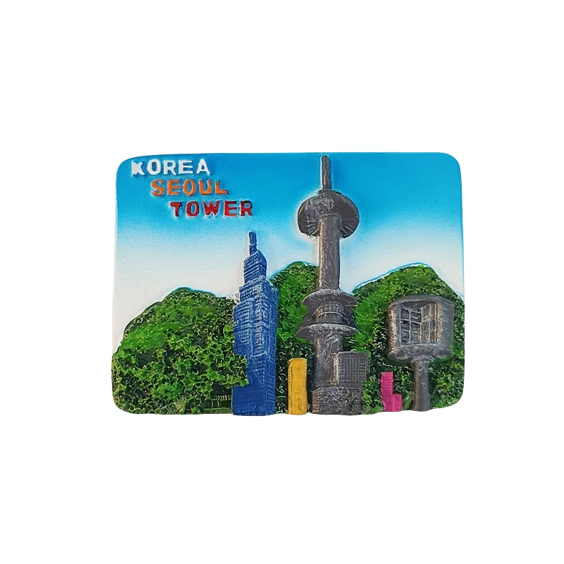 Южная Корея Кансан Башня Сеуля 3D Стереоскопические Туризм сувениры Картина из
