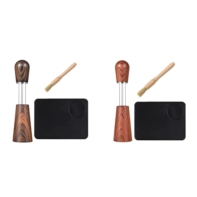 

Мешалка Для Кофе эспрессо с кофейным ковриком и бушками, инструмент для распределения эспрессо, инструмент для перемешивания для распредел...