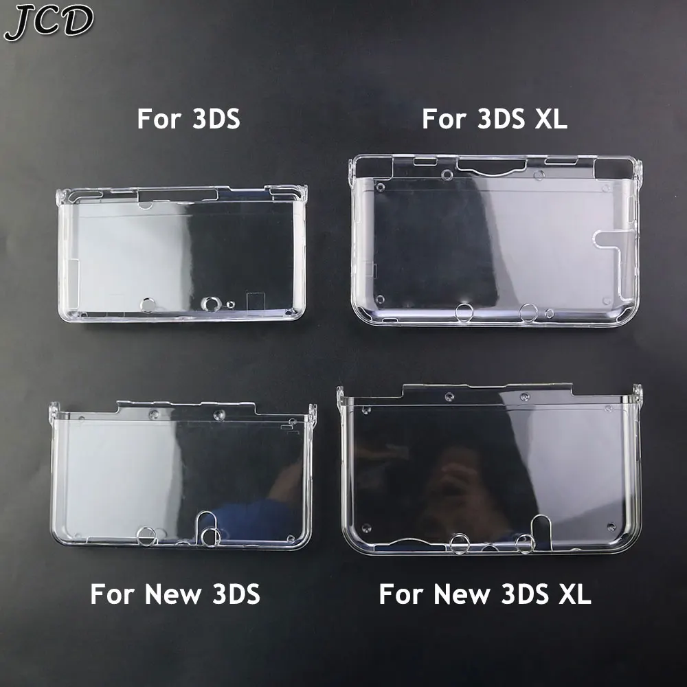 

JCD In Bulk Plastic Clear Crystal Protective Hard Shell Skin Case Cover For 3DS New 3DS XL LL NDSL NDSI XL LL Console