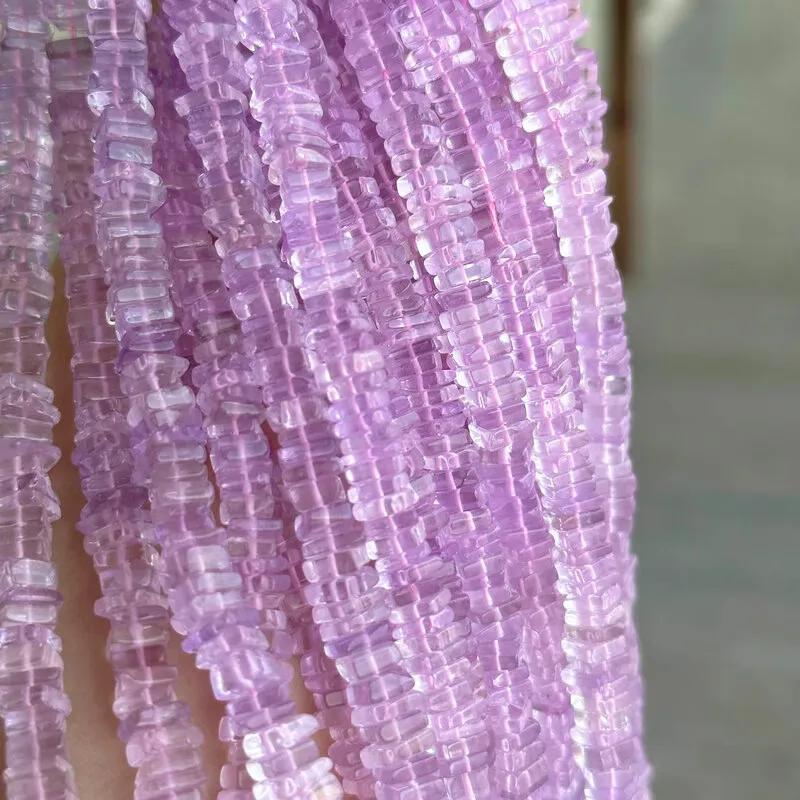 Квадратные бусины из лавандового аметиста круглой формы 4/5/6 мм 38 см
