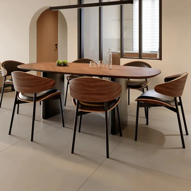 Овальный обеденный стол Сидячий центр Столы для кафе Кухонные наборы мебели дома