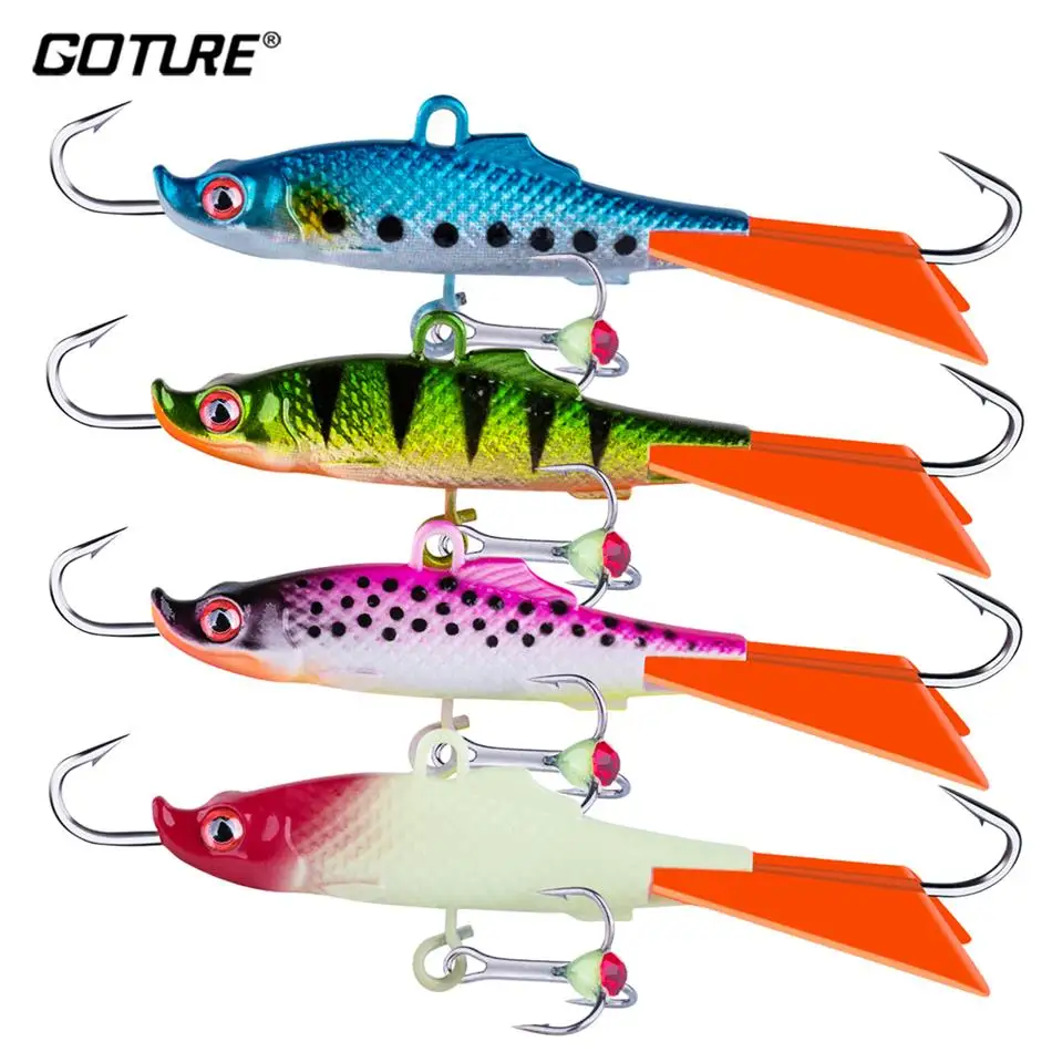 

Goture 4pcs Winter Ice Fishing Lure Fishing Balancers Lead Jigging Bait 6.8cm 15g Artificial Bait Wobblers for Pike Perch Trout