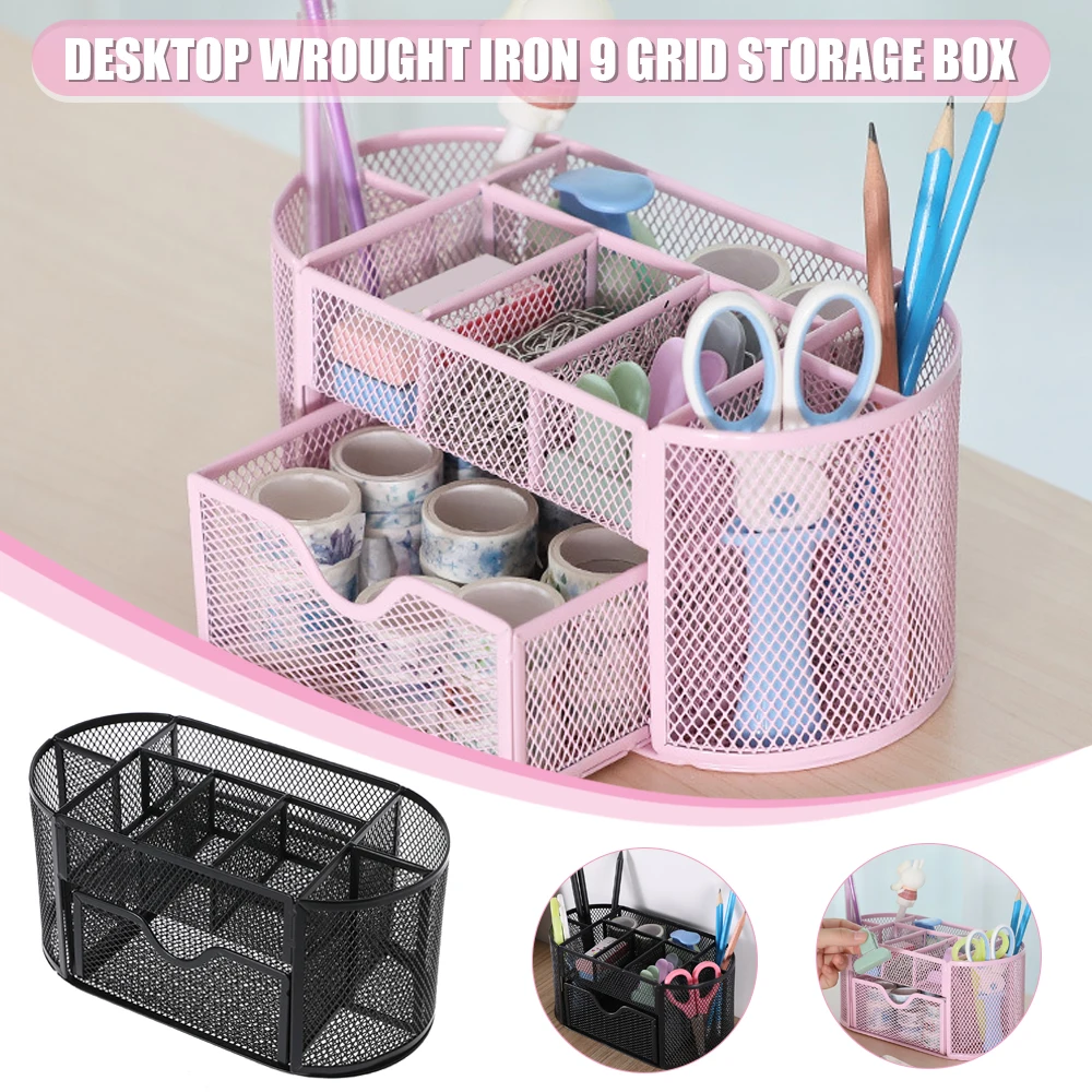 

Pen Holder Multi Function Desktop Cosmetic Storage Box Decorative Desk Organizer For Home Office School Organizer Shelves 선반