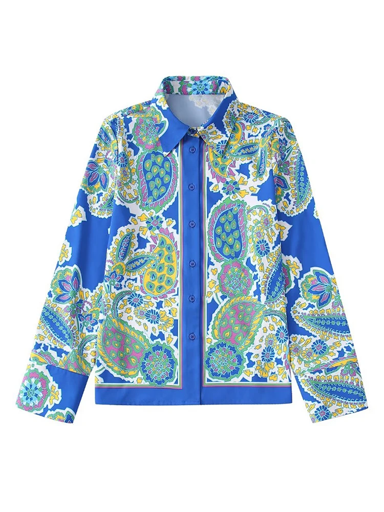 

Женские летние прямые длинные рубашки Evfer в пляжном стиле с отложным воротником и длинным рукавом, синие летние топы