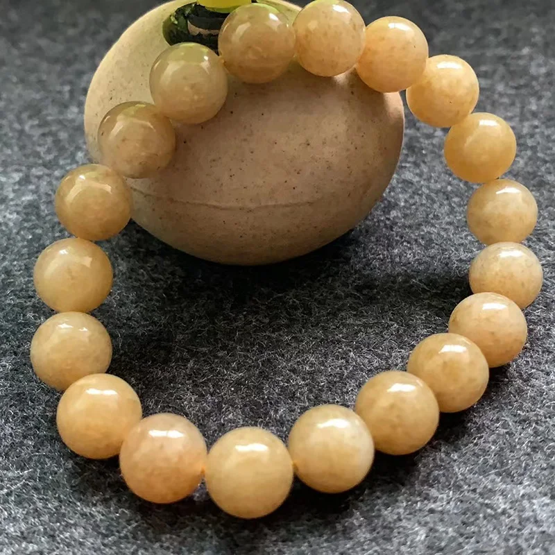 

Natural Hetian Jade Sugar Jade Beads Jade Bracelet Jewelry Lucky Exorcise Evil Spirits Auspicious Amulet Fine Jewelry Bracelet