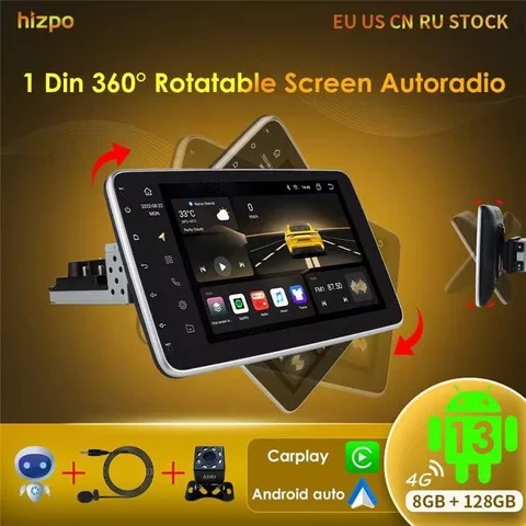 Hizpo 10,1 "Универсальный CarPlay Android авто радио для VW Volkswagen Fiat Renault Nissan Hyundai 4G автомобильное мультимедийное авторадио 1 Din