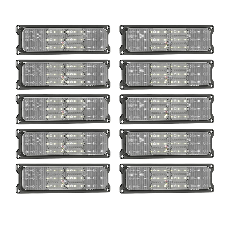 

10PCS Emergency Strobe Lights, 36 LED 3 Color Warning Lights Front Grill Light Waterproof Flashing Light for Car Truck