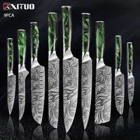 xituo chef knife set high carbon stainless steel 1 8pcs sharp edge knife series santoku slicing fruit bread knife kitchen tools