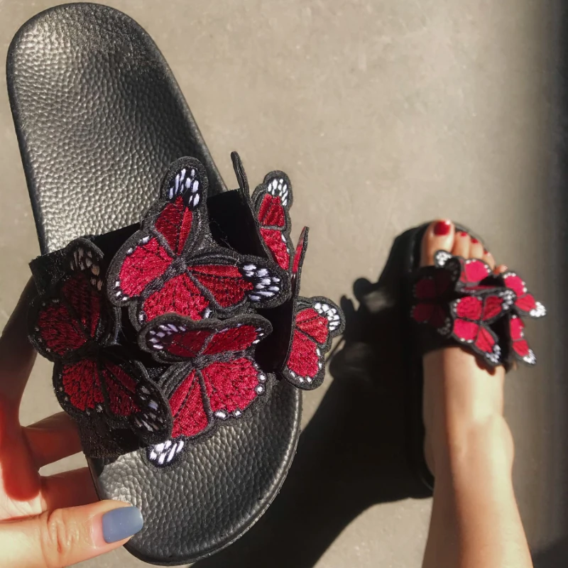 Fashion Women Sandals Open Toe Butterfly Flat Sandals Summer Women Beach Flat Sandals Zapatos De Mujer Zapatos Para Mujer