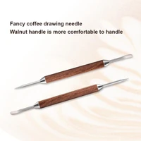 1pc stainless steel fancy coffee pull needle drawing pen special flower carving decorating color coffeeware coffee art needles