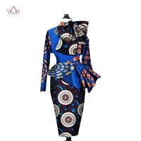 african clothes women ankara tops two piece set long sleeve crops tops and skirt sets women bazin riche african clothing wy1394