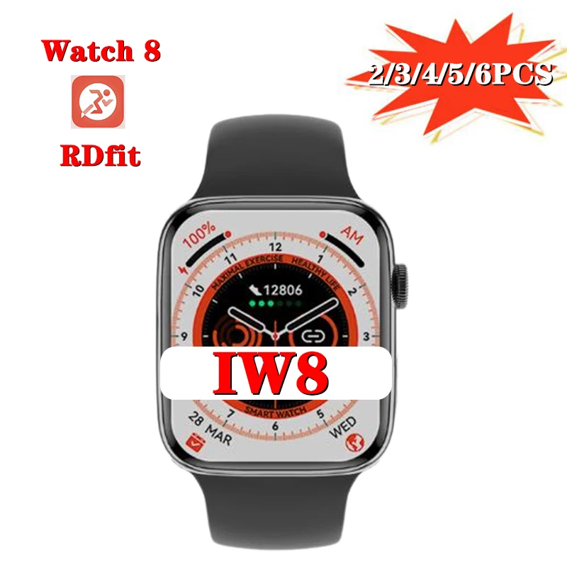 

IW8 Smart Watch 2/3/4/5/6PCS Wholesale BIG 1.99 inch Seires 8 Push Message Wireless charging NFC Women Men Dial Call Smart Watch