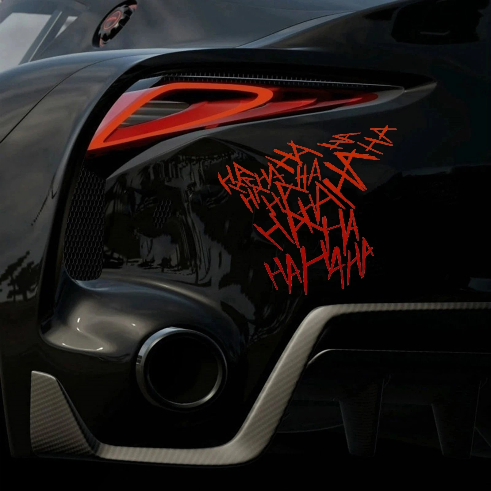 

HAHAHA наклейки на шлем DecalFunny Joker Hahaha, забавные наклейки на блокнот, водонепроницаемые наклейки на телефон, наклейки на окно Joker Hahaha